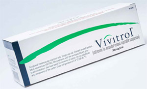 Налтрексон Депо для инъекций (Vivitrol) был одобрен FDA 13 апреля 2006 года для лечения алкогольной зависимости